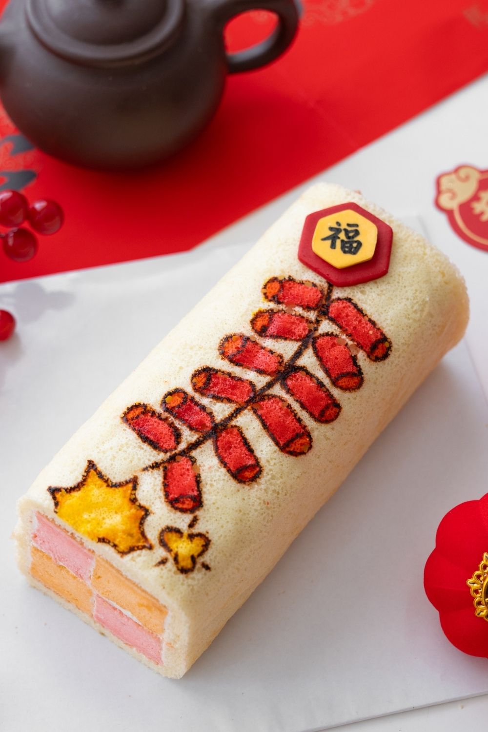 CNY Firecracker Battenberg Cake Baking Class for Kids ๐๐งง
