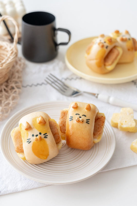 Chicken Spam and Egg Kitty Bun Cooking and Baking Class for Kids π³πΊ