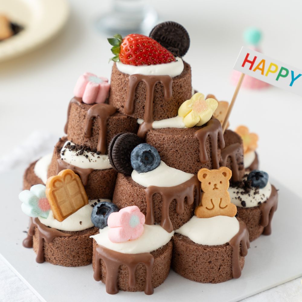 Mini Roll Cake Tower Baking Class for Kids π«π°