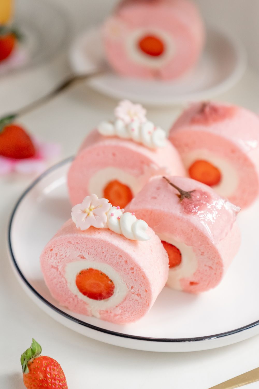 Sakura Roll Cake Baking Class for Kids ๐ธ