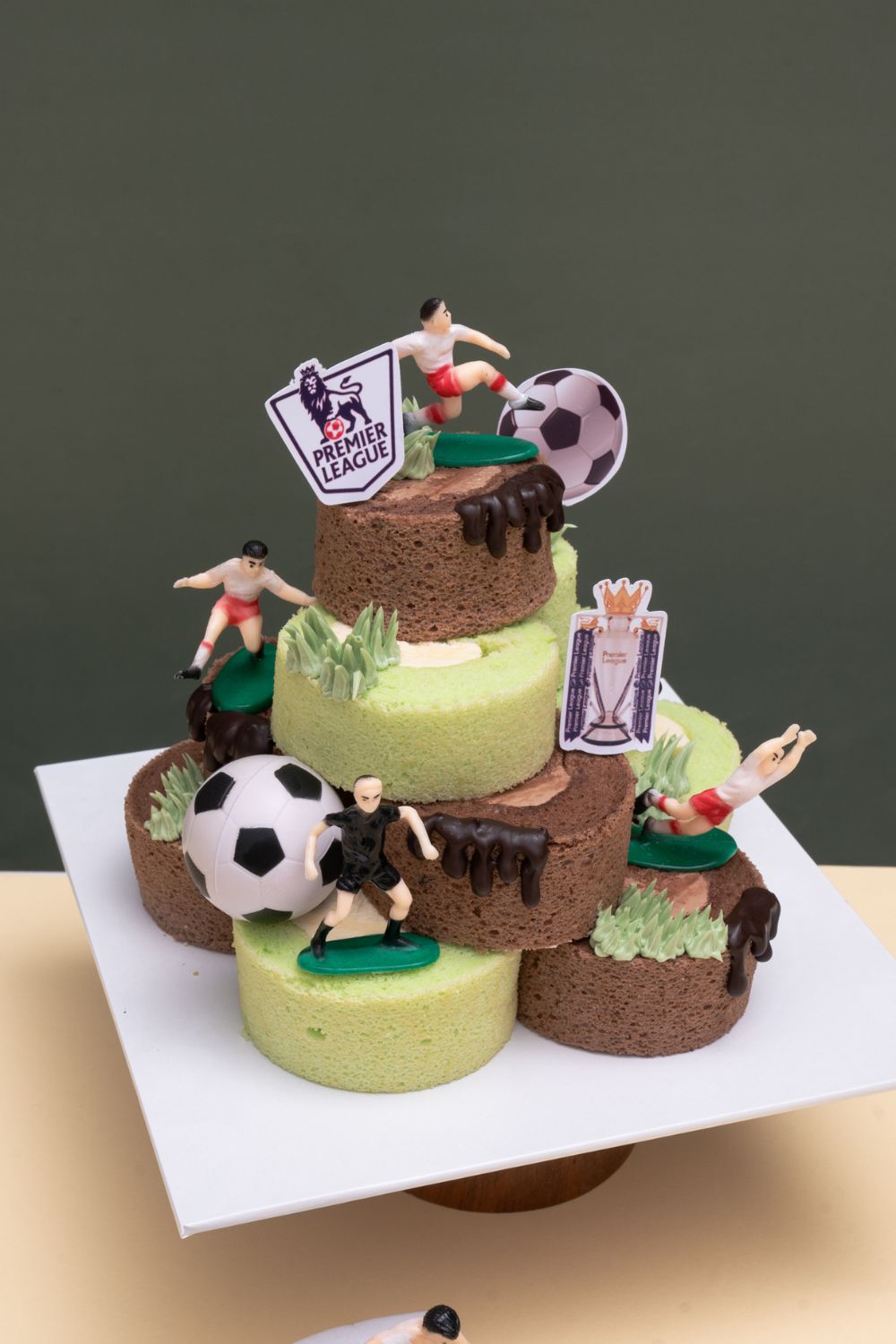 Football Roll Cake Tower