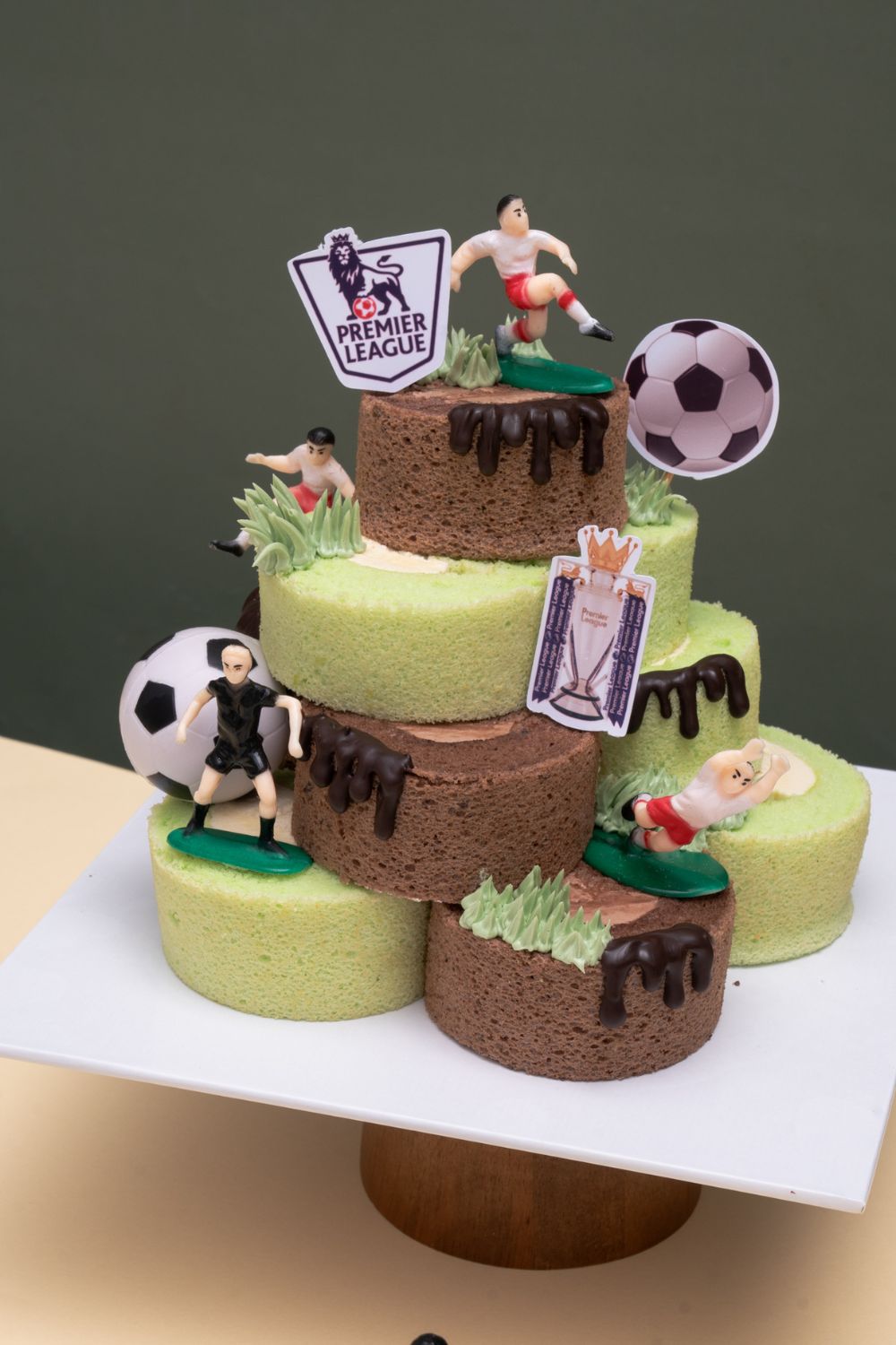 Football Roll Cake Tower