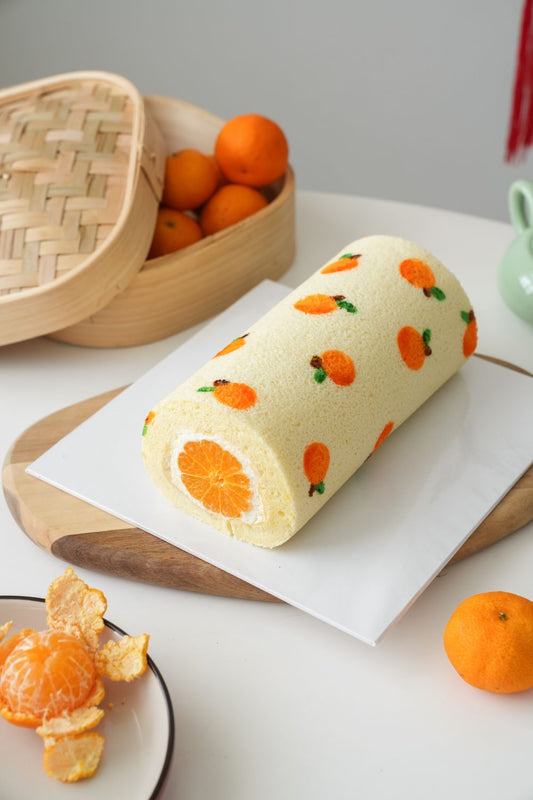 CNY Mini Tangerine Roll Cake Baking Class for Kids 🍊🧧