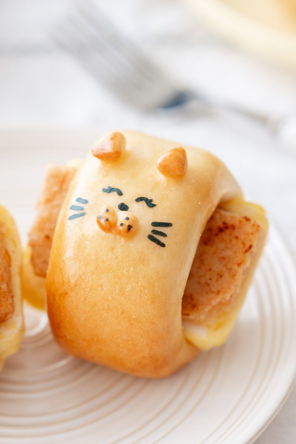 Chicken Spam and Egg Kitty Bun Cooking and Baking Class for Kids 🍳😺