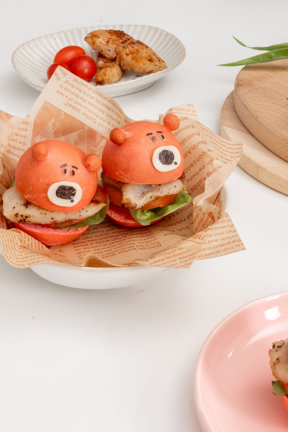 Mini Lotso Bear Grilled Fish Burgers Baking & Cooking Class for Kids