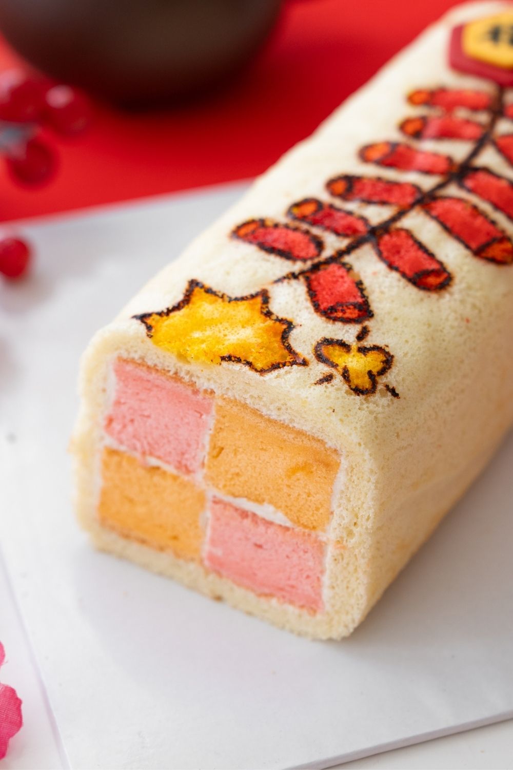 CNY Firecracker Battenberg Cake Baking Class for Kids 🍊🧧