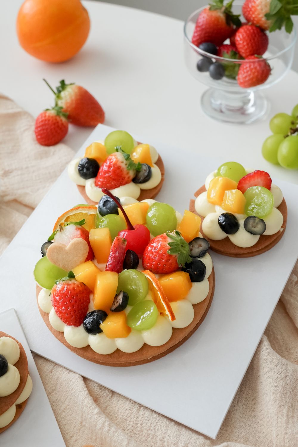 Mickey Wreath Tart Baking Class for Kids 🍓🥭🍇