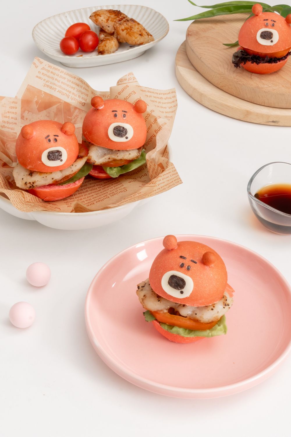 Mini Lotso Bear Grilled Fish Burgers Baking & Cooking Class for Kids