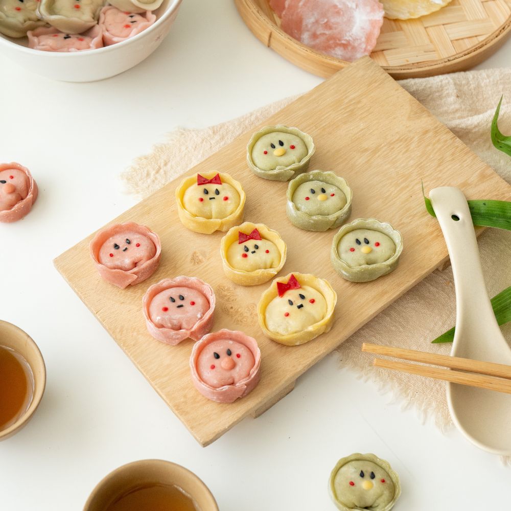 Colourful dumplings