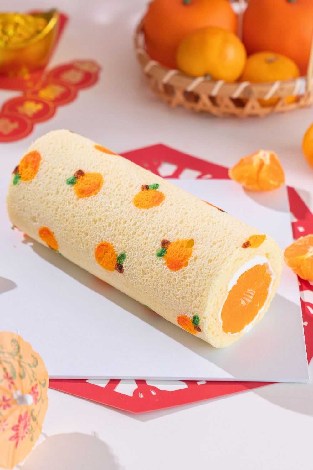 CNY Mini Tangerine Roll Cake Baking Class for Kids 🍊🧧